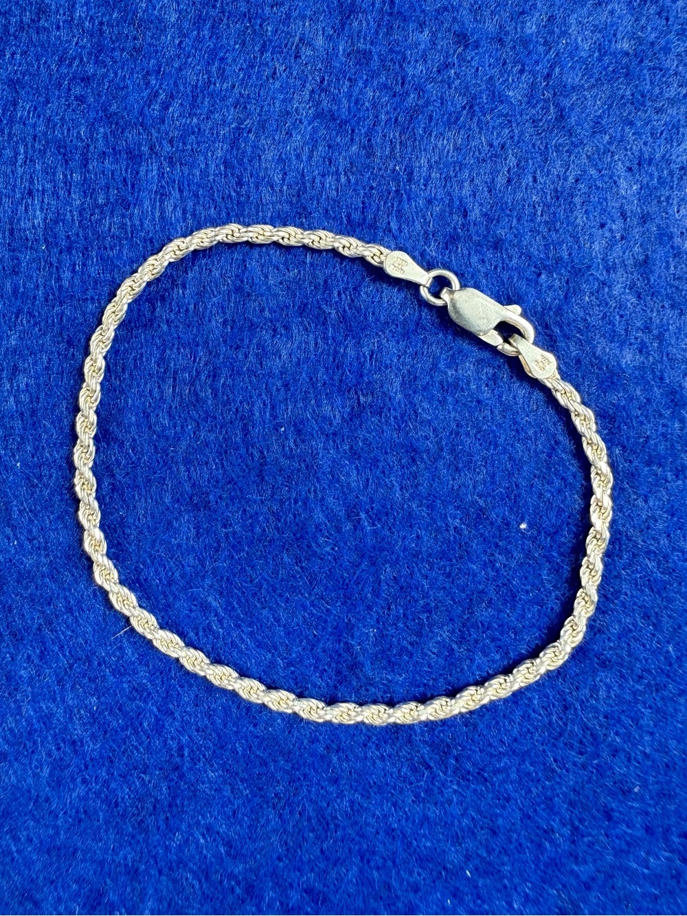 Milor Italy 925 Sterling Silver Rope Chain bracelet.